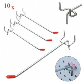 10 Ks Háčikov Na Vystavenie Na Stenu Z Nehrdzavejúcej Ocele Pre Panel Slatwall V Salóne 10 × 150 mm