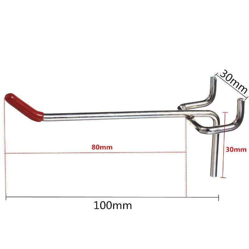 25 Ks 100 mm 100 mm Pedboard Háčik Doska Nástenka Maloobchodná Predajňa Peg Slat Wall