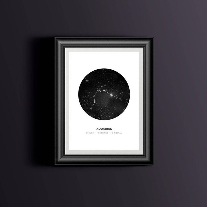 30x40cm Constellation Art Plagáty Na Plátne Geometrická Nástenná Maľba Astrológie
