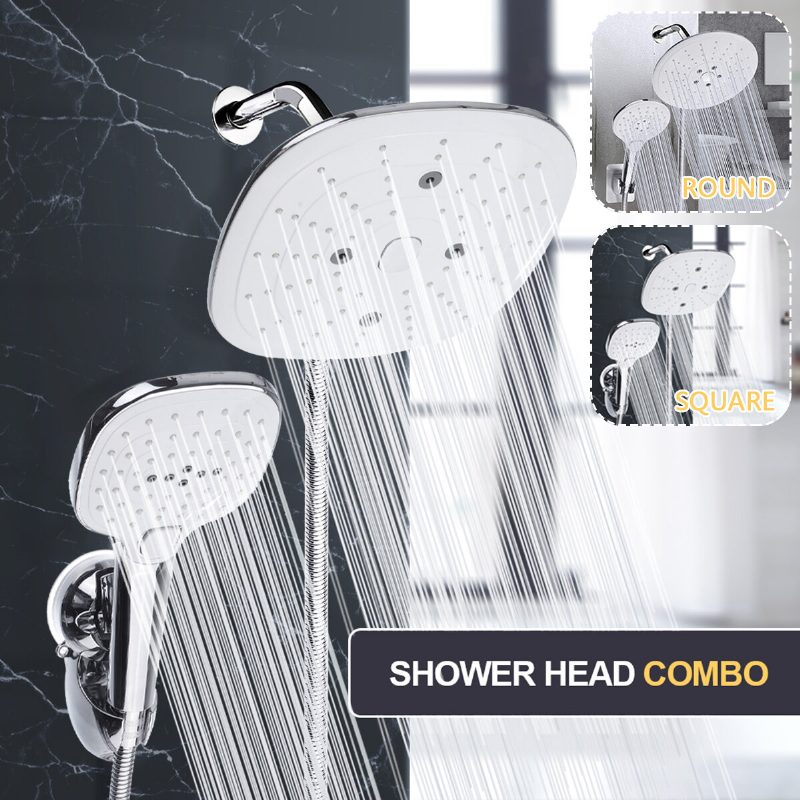 6 Ks Kombinované Nastavenie Dažďovej Sprchovej Hlavice Veľký Uhol Nastaviteľný Sprchový Set Štvorcový Okrúhly Úspora Vody Horný Tlakový Sprej