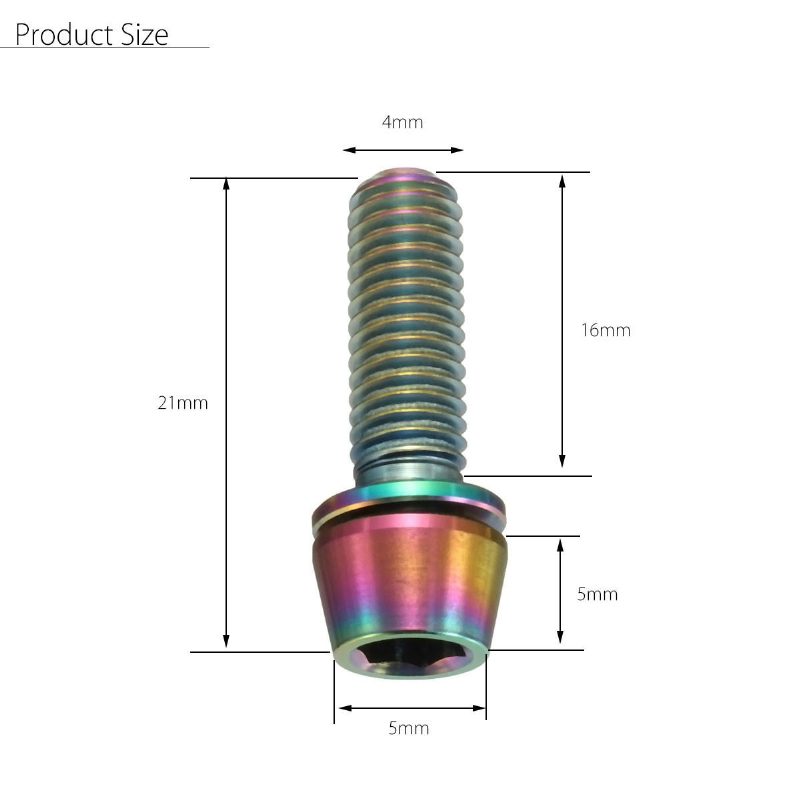 M5x16mm Titánové Skrutky Allex Skrutka S Kužeľovou Hlavou So Šesťhrannou A Podložkou