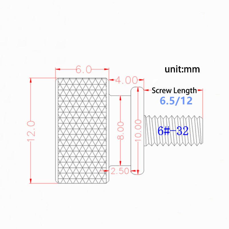 Suleve 10pcs 6#-32 Počítačová Skrinka Z Hliníkovej Zliatiny Bočný Panel Pevný Disk Ručná Skrutka Vrúbkovanie Skrutky Pre Palec Farebné Klince