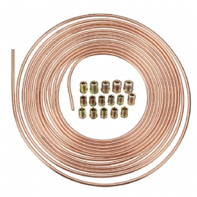 Univerzálna 25 Ft Medenoniklová Súprava Hadičiek Brzdového Vedenia S Vonkajším Priemerom 3/16" S 15 Ks Matíc
