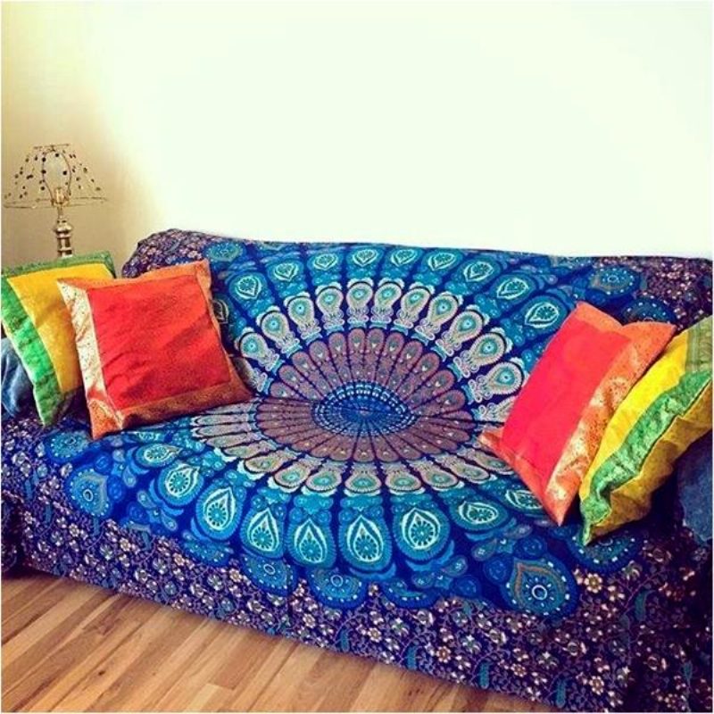 Honana Wx-99 New 150 X 210 cm V Bohémskom Štýle Polyesterová Plážová Podložka Na Uteráky Z Tapisérie Mandala Obdĺžniková Posteľná Bielizeň