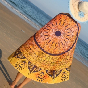 Indická Mandala Woman Beach Osuška Hippie Nástenná Bohémska Prikrývka Tapisérie Na Internáte Dekor