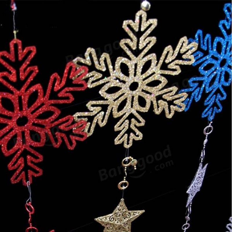 Vianočná Hviezda Snehová Vločka Girlanda Závesný Prívesok Na Stromček Párty Dekorácia Na Dvere