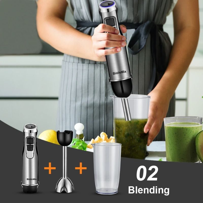 Blender Smoothie Maker 4 V 1 Vysokovýkonný 1200 W Ponorný Tyčový Mixér