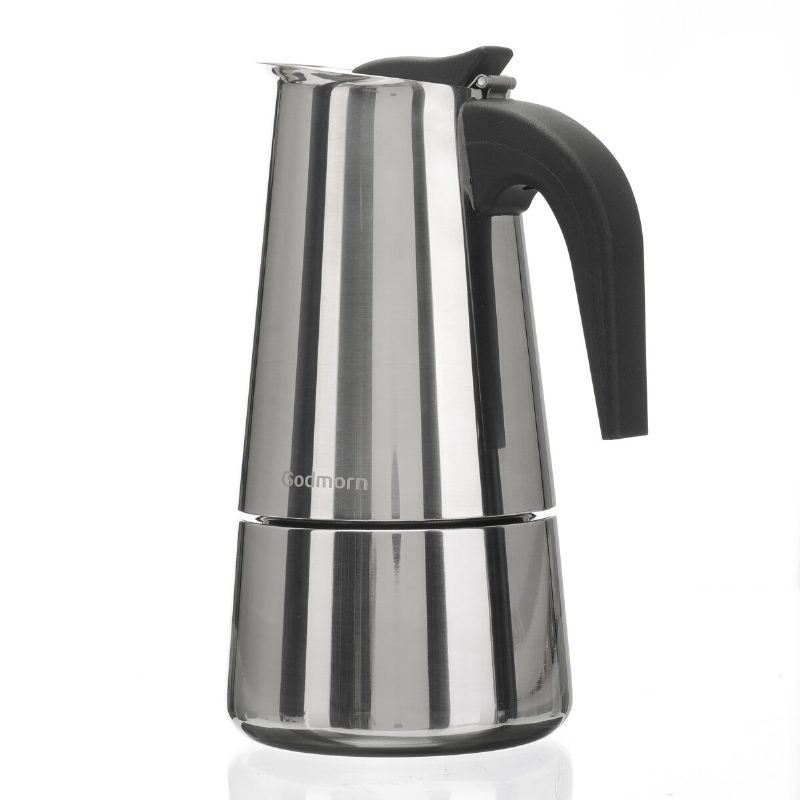 Godmorn Varič Espresso Moka Konvička 450 Ml/15 Oz/9 Šálok Classic Cafe Percolator Maker Nerez Vhodné Pre Indukčné Sporáky