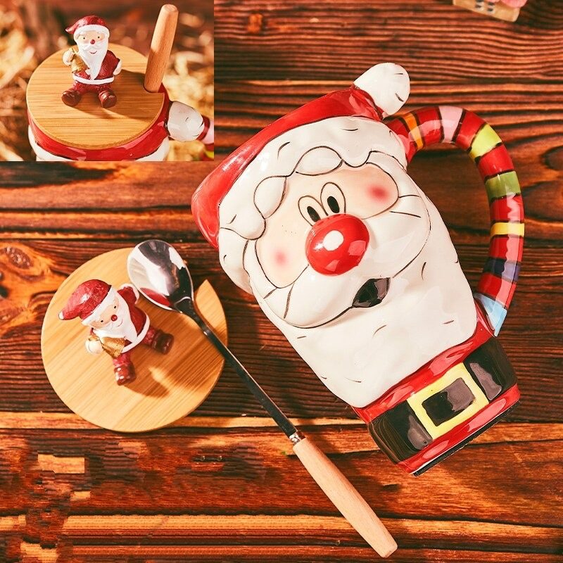 Santa Claus Vianočný Hrnček Káva Čaj Keramický Pohár