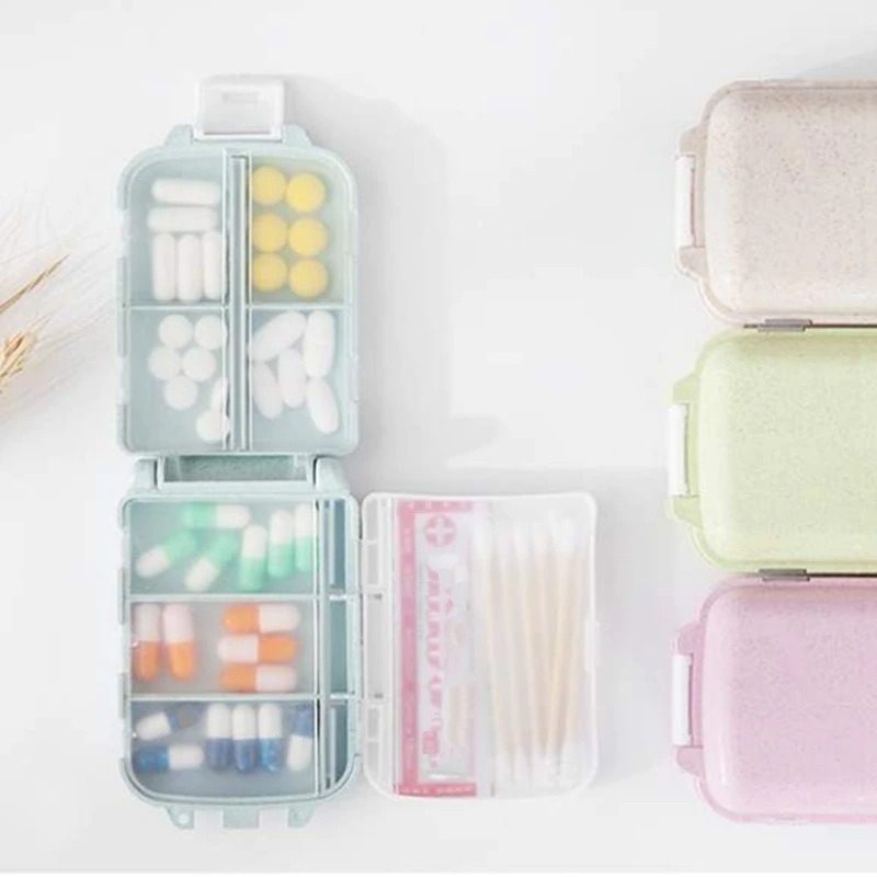 Škatuľka Na Pilulky 10 Mriežok Organizér Na Tabletky Zdravotná Starostlivosť Cestovanie S Liekmi Gadget