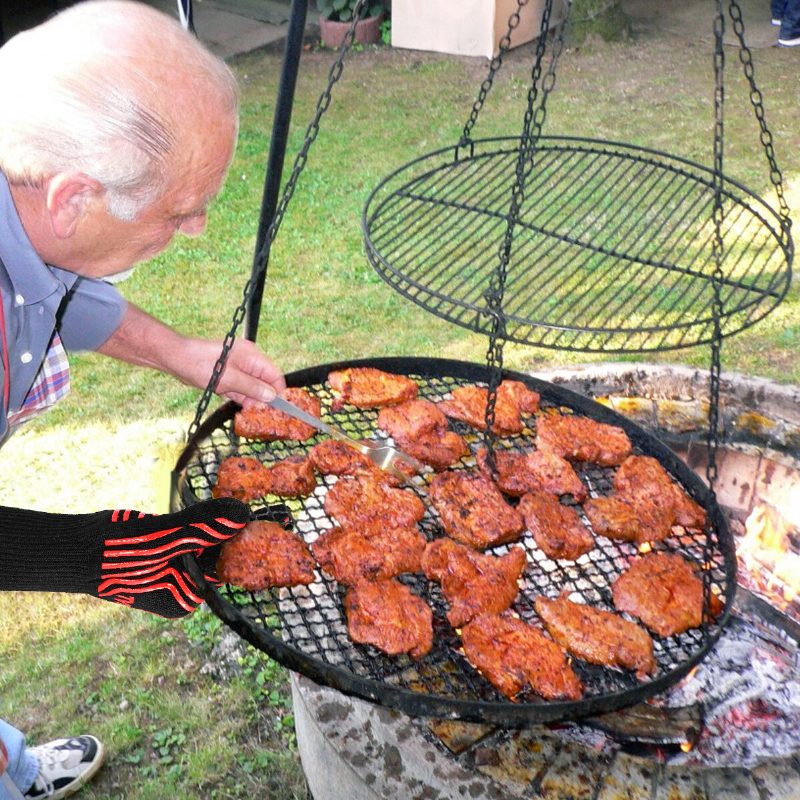 Tvird Bbq Grilovacie Rukavice Na Varenie 932°f Tepelne Odolné Pre Mužov Ženy Kuchynské Ochranné