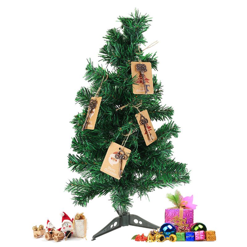 10ks Xmas Tree Ornaments Santa Magic Key Blank Tag Závesné Ozdoby Na Vianočný Večierok