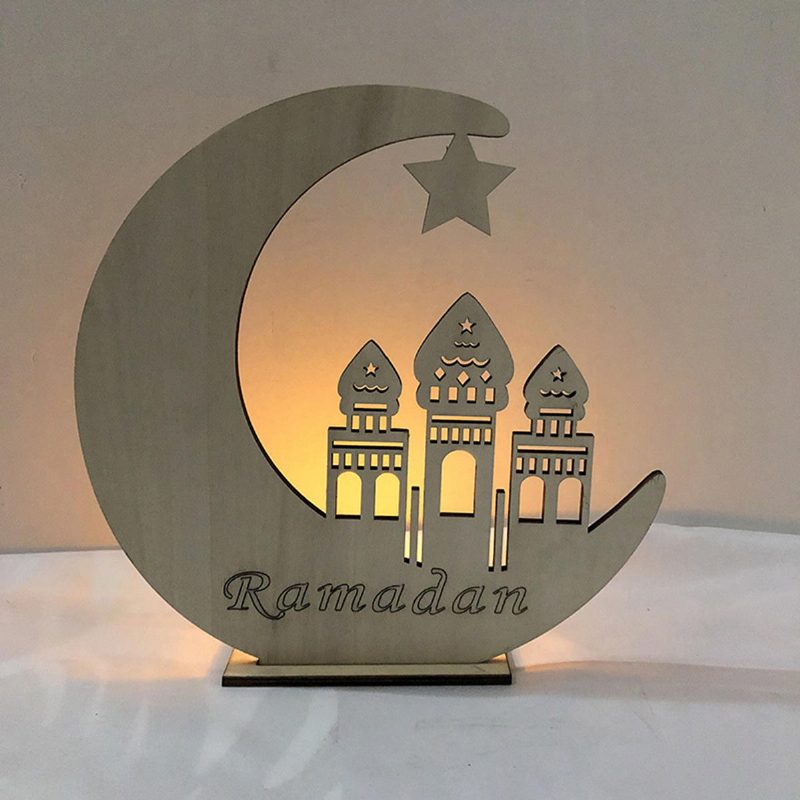 3 Typy Dekorácie Mesiaca Eid Mubarak Drevená Islamská Mešita Prívesok S Plaketou Ramadánové