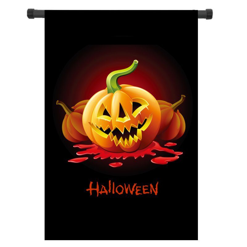 30x45cm Halloween Polyester Demon Pumpkin Flag Záhradná Sviatočná Dekorácia