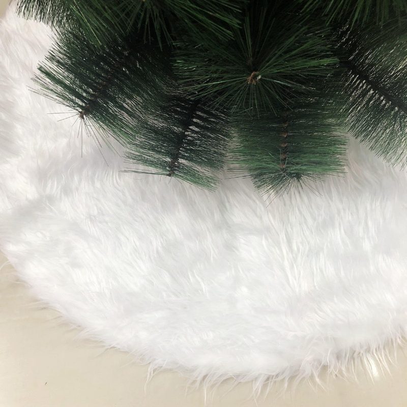 90 cm Snehová Plyšová Sukňa S Vianočným Stromčekom Základná Podlahová Podložka Poťah Na Vianočný Večierok