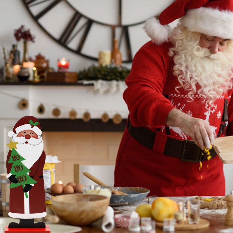 Diy Drevené Remeslá Vianočný Snehuliak Los Vianočné Ozdoby Dekorácie Santa Claus Stolové