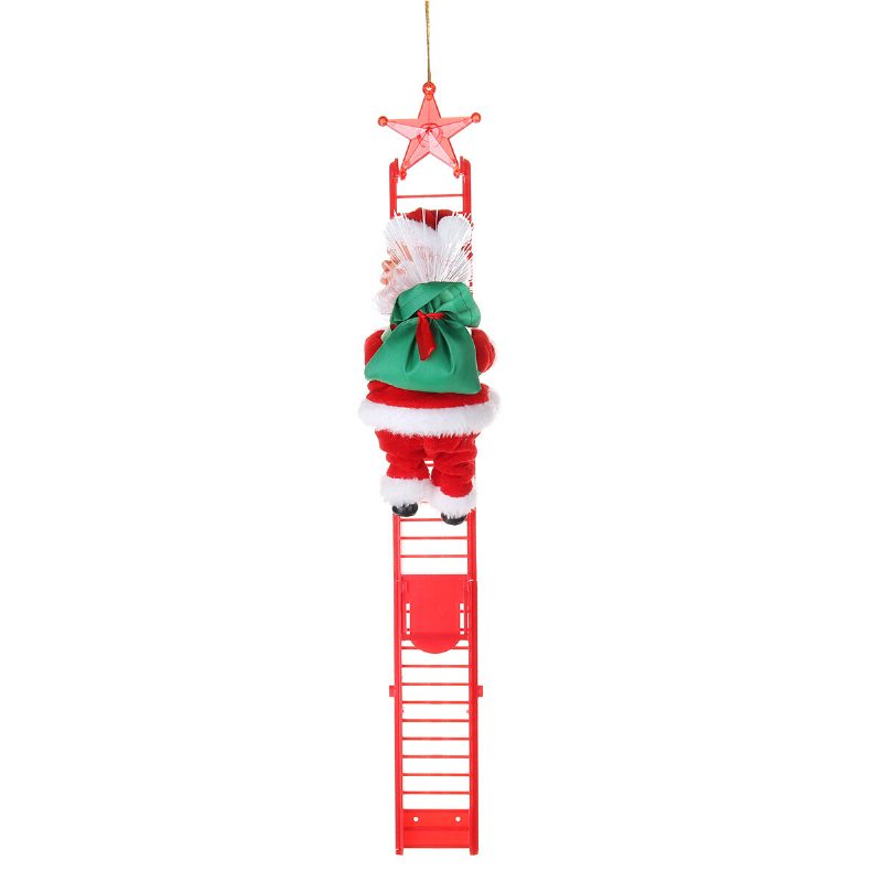 Elektrický Santa Claus Šplhací Rebrík Hudobná Dekorácia Darček Na Vianočný Stromček
