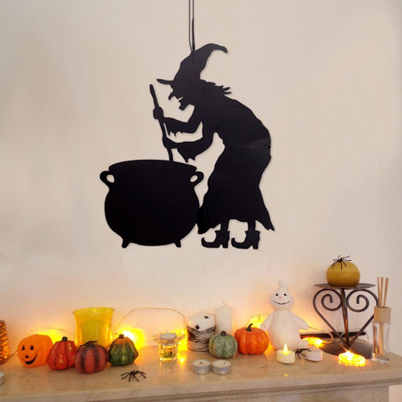 Jm01486 Halloweenska Dekorácia Na Závesné Dvere Praktický Darček Na Párty Netkaná Látka Doplnky Pre Dom Na Dovolenku Čarodejnice Dekorácie