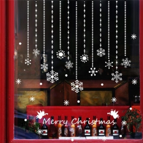 Miico Dlx0748 Vianočná Nálepka Snehová Vločka Na Stenu Nálepky Na Vianočnú Dekoráciu