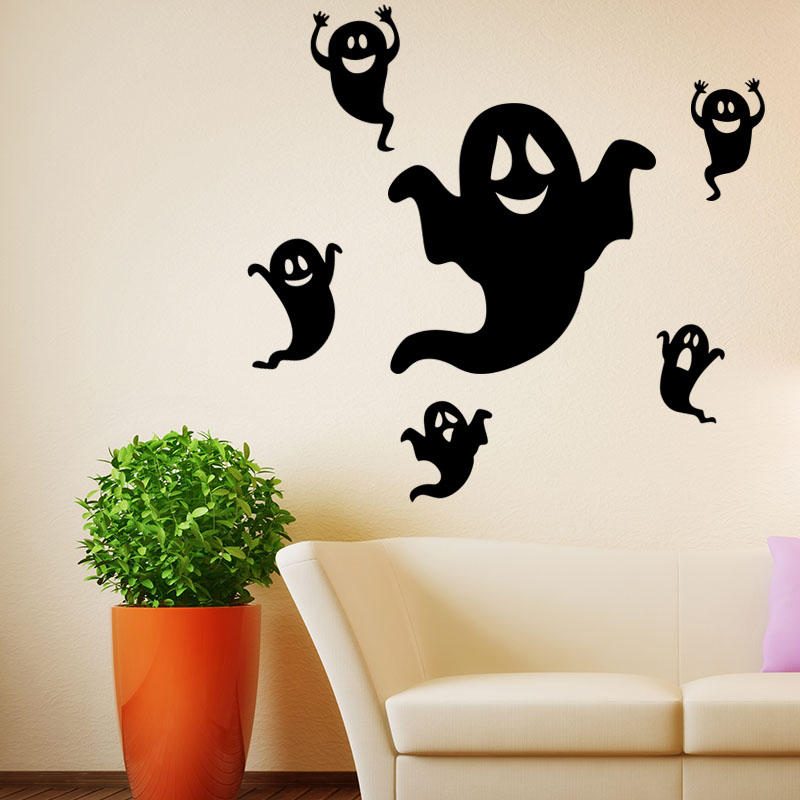 Miico Fx3012 Halloween Sticker Kreatívna Kreslená Nálepka Odnímateľná Na Stenu - Duch