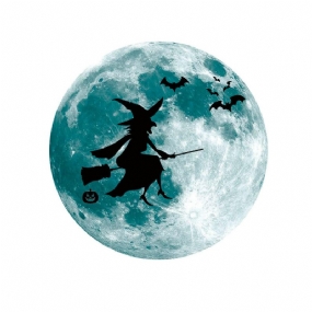 Nálepka Na Stenu Halloween Moon Bat Žiariaca V Tme Svetelná Odnímateľná Dekorácia Do Párty Miestnosti