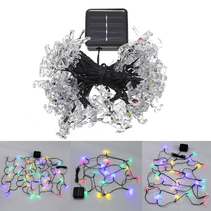 Solárne 20/30/50 Led Osvetlenie Jeleňovej Víly Vianočný Večierok Záhradná Vonkajšia Dekoratívna Lampa