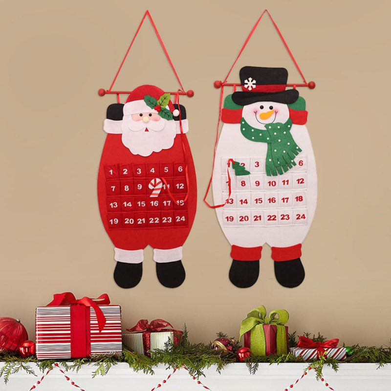 Vianoce 2023 Adventný Kalendár Remeselné Santa Claus Snehuliak Závesná Dekorácia Vianočný Prívesok Ornament