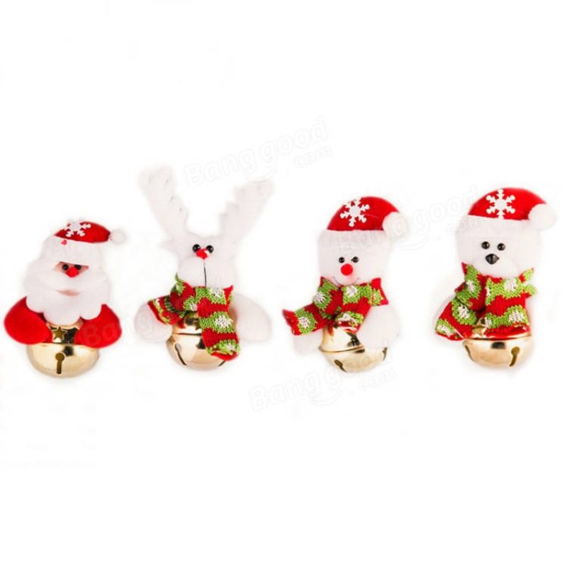Vianočný Santa Claus Snehuliak Zvončeky Stromček Závesná Dekorácia S Príveskom