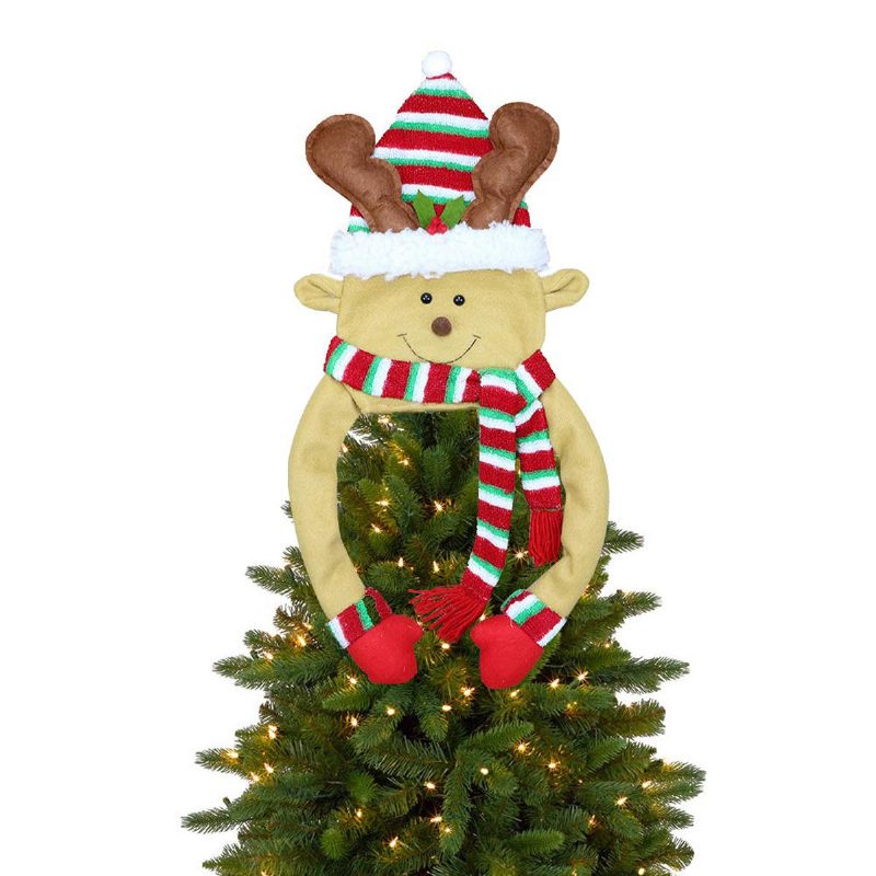 Vianočný Stromček Snehuliak Elk Deer Santa Topper Ornament Dekorácia Na