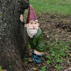 Živica Funny Naughty Garden Gnome Pre Interiérové Alebo Exteriérové Dekorácie Trávnika