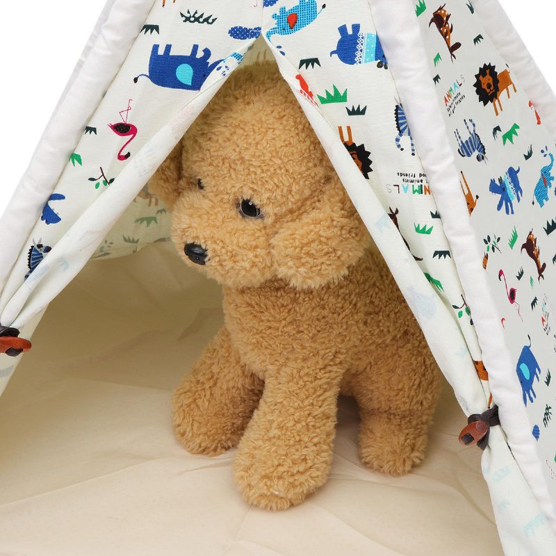 Domček Pre Psov Umývateľný Stan Puppy Cat Indoor Outdoor Home Play Teepee Pet Bed