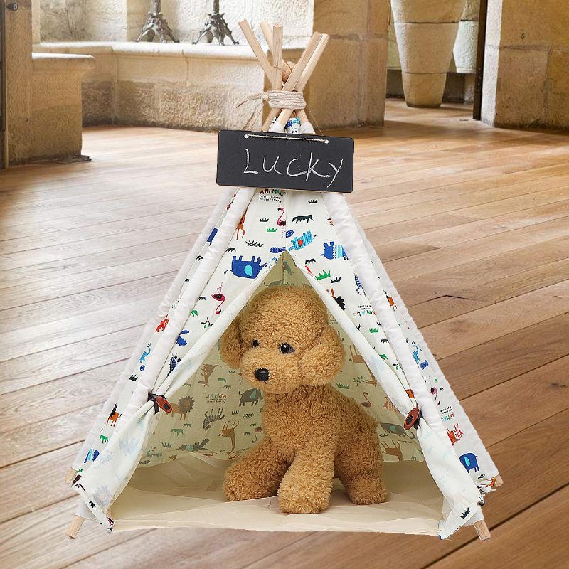 Domček Pre Psov Umývateľný Stan Puppy Cat Indoor Outdoor Home Play Teepee Pet Bed