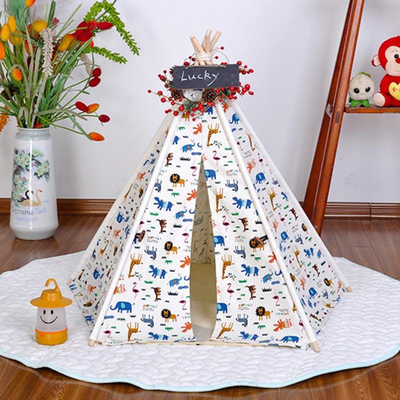 Domček Pre Psov Umývateľný Stan Puppy Cat Indoor Outdoor Home Play Teepee Pet Bed