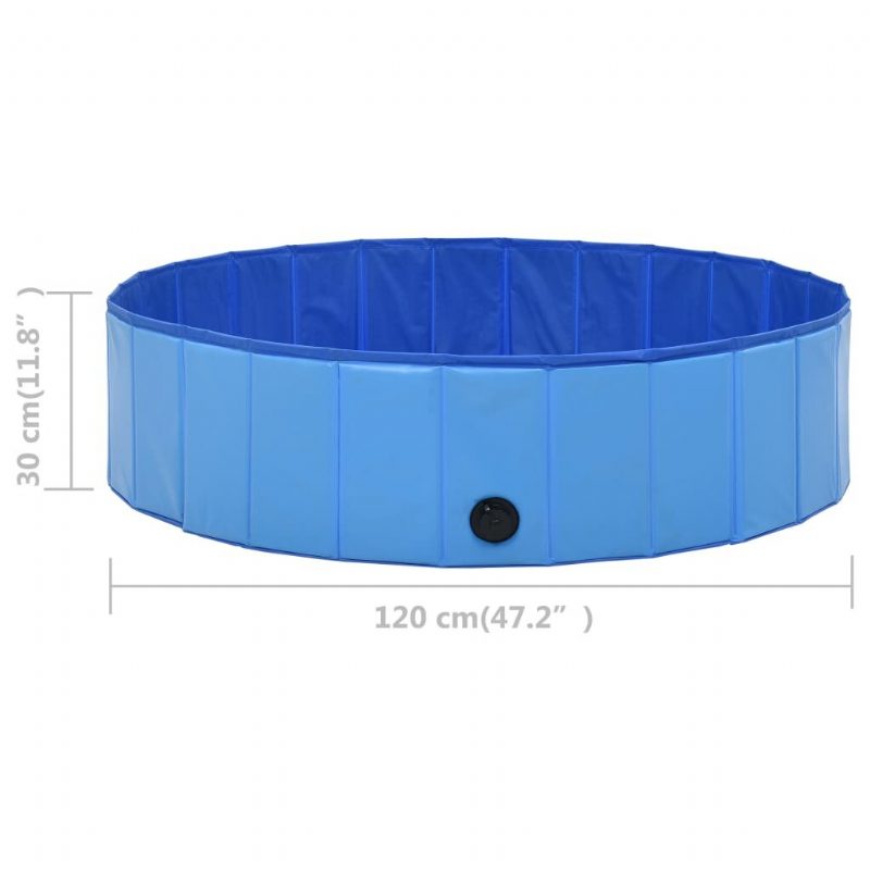 Eu Direct Vidaxl 170826 Skladací Bazén Pre Psov Modrý 120x30 cm Pvc Vanička Pre Šteňatá Skladacie Kúpanie Pre Mačky Hrajúce Sa Deti Pre Domáce Zvieratá