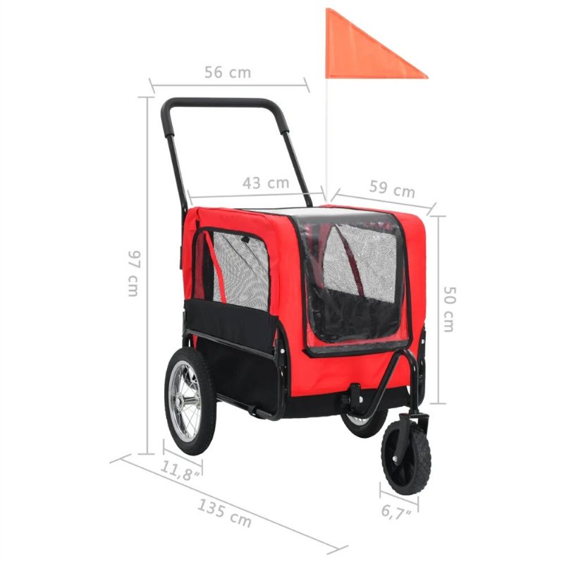 Eu Direct Vidaxl 91762 Príves Na Bicykel Pre Domácich Miláčikov Pre Malých A Veľkých Psov Skladací Nosič Rámu Rýchloupínacie Kolieska Univerzálna Spojka Na Nastaviteľná