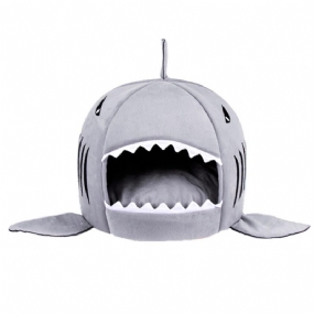 Pets Shark Bed Psy Soft House Cat Cave