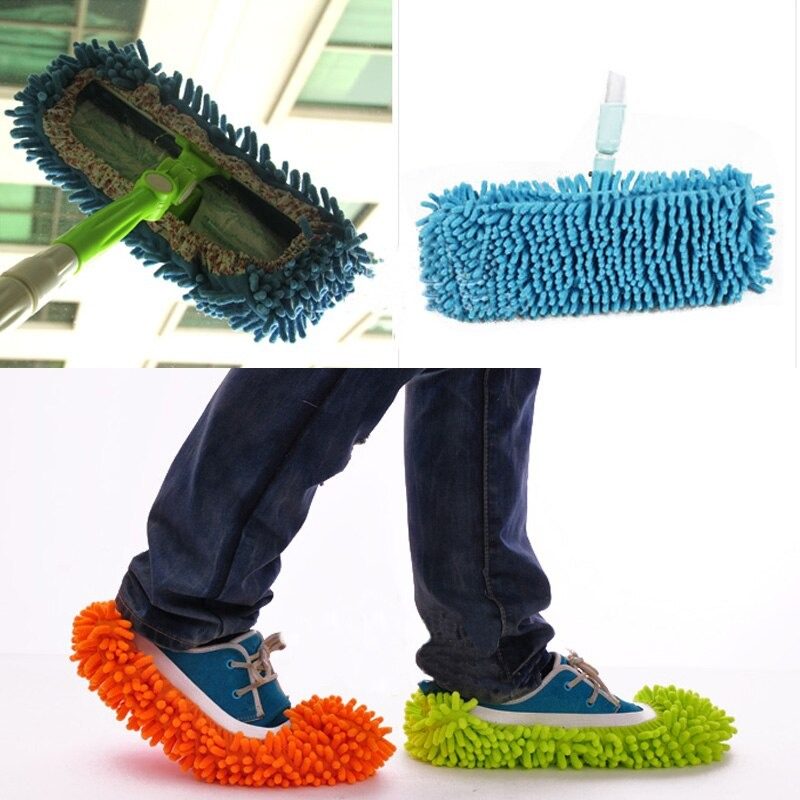 Dust Cleaner Mop Papuče Opakovane Použiteľný Domáci Čistiaci Nástroj Z Mikrovlákna