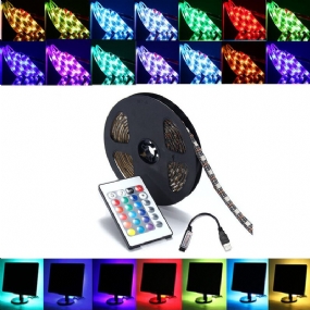 0.5/1/2/3/4/5m Smd5050 Rgb Led Pásik So Súpravou Na Podsvietenie Tv + Diaľkové Ovládanie Usb Dc5v