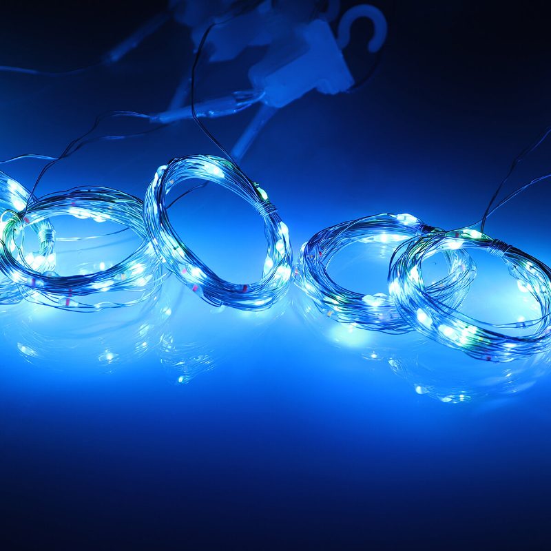 100/200/300 Led Okenné Závesové Svetlá Usb Vodotesné Rozprávkové Reťazové Dekoratívne Vianočné Trblietavé Pre Večierky V Spálni Svadobné Kulisy Na Terasu A Nástenné Dekorácie – 8 Režimov S Háčikom