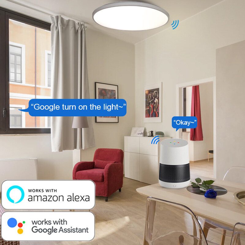 100v~260v 30w Rgbcw Wifi Inteligentné Stropné Svetlo Diaľkové Ovládanie App Funguje S Alexa Google Assistant