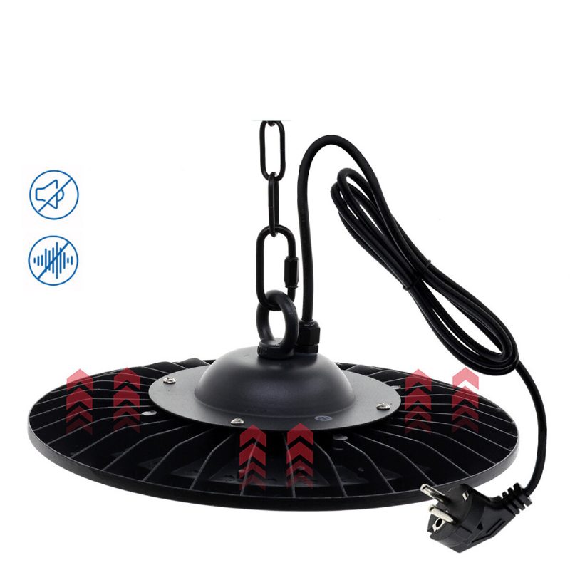 100w/150/200w Led Luster High Bay Light V Tvare Ufo Vhodný Pre Priemyselnú Halu Sklad Factory Farm Gym