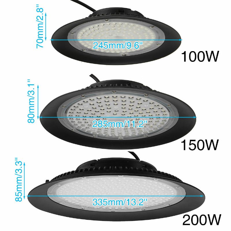 100w 150w 200w Led Osvetlenie Dielne High Bay Lamp Ufo Shed Industrial Warehouse