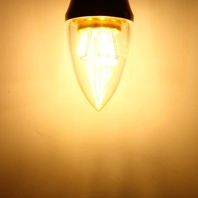 10w 220v E27 E14 E12 B22 B15 Stmievateľná Led Žiarovka V Tvare Sviečky Pre Domáce Lustre Nástenná Lampa Na Stôl