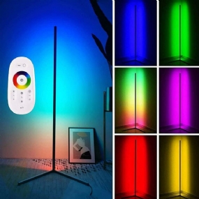 1.1/1.4/1.6m Rgb Rohová Podlahová Lampa Moderné Farebné Diaľkové Minimalistické Stojace Led Svetlo