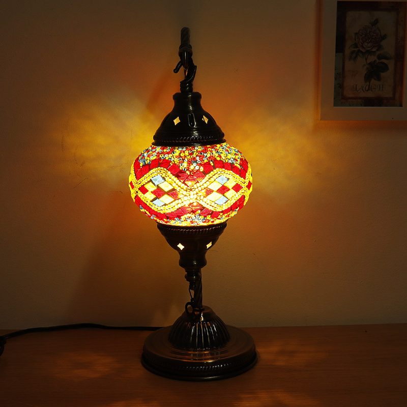 110-240v Retro Turecká Marocká Romantická Ručne Vyrobená Stolová Lampa Dekor Pre Domáce Barové Svietidlo E27
