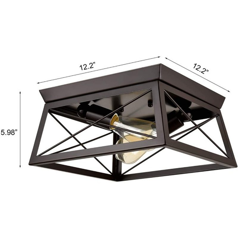 110 V 2 Hlavy E26 Štvorcové Tienidlo Lampy Luster Stropné Závesné Svietidlá Bez Žiarovky