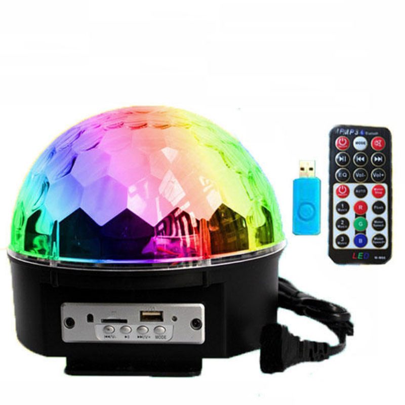 12w Bluetooth Hlasové Ovládanie Led Magic Ball Stage Lamp Farebná Mp3 Diskotéka S Diaľkovým Ovládačom