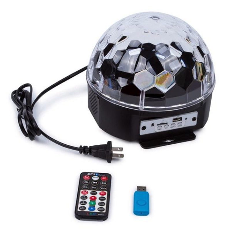 12w Bluetooth Hlasové Ovládanie Led Magic Ball Stage Lamp Farebná Mp3 Diskotéka S Diaľkovým Ovládačom