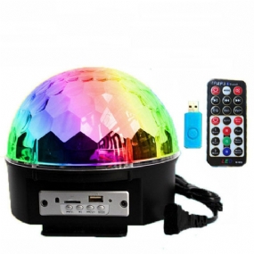 12w Bluetooth Hlasové Ovládanie Led Magic Ball Stage Lamp Farebná Mp3 Diskotéka S Diaľkovým Ovládačom