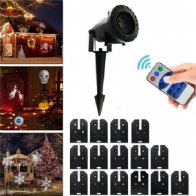 15 Vzorov 6w Led Projektor Na Diaľkové Ovládanie Pódiové Svetlo Vonkajšie Vianočné Halloween Dekorácie Ac100-240v